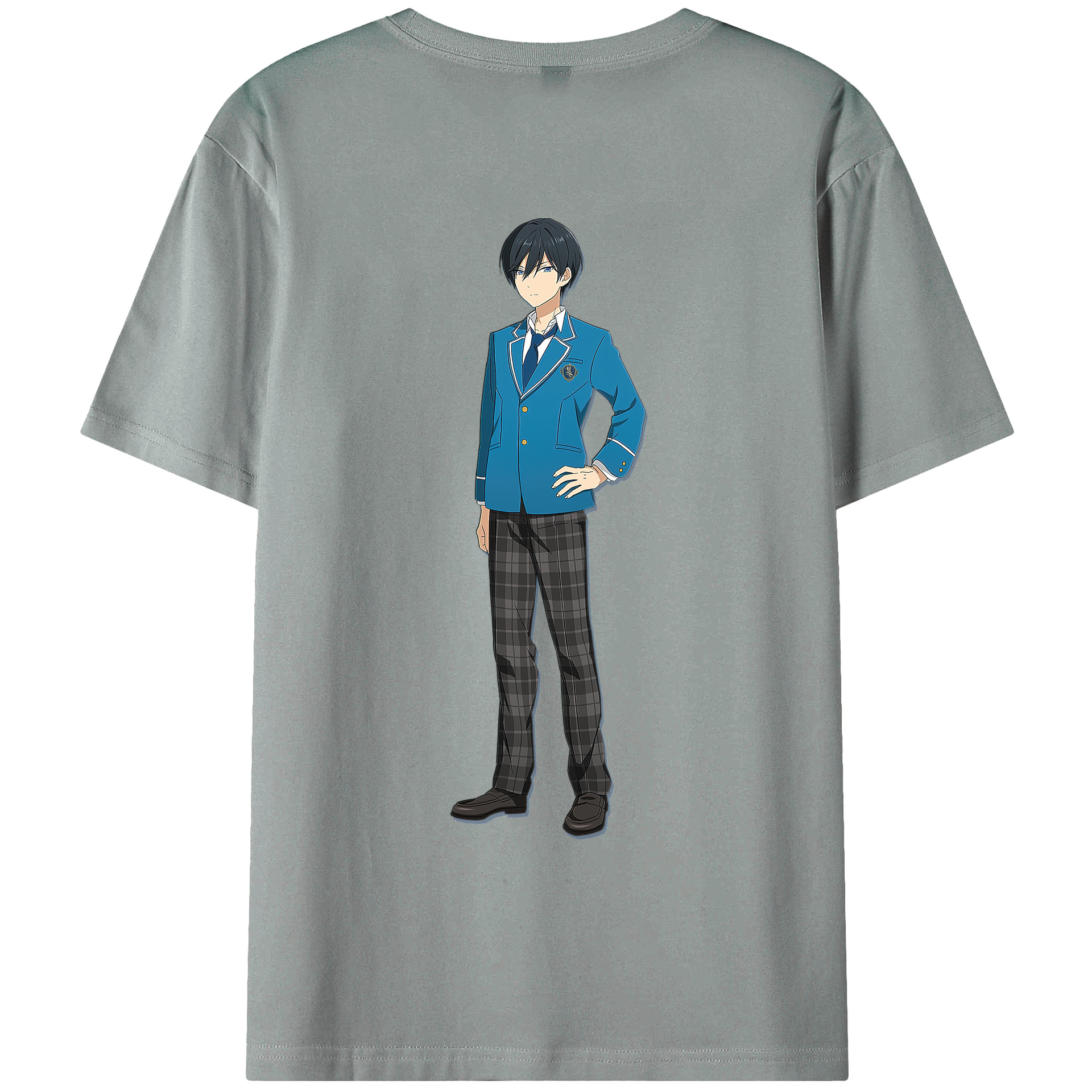 （画像用） あんさんぶるスターズ! Ensemble Stars 綿100％ メンズ半袖Tシャツ（バックプリント） 通気性